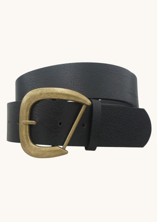 Irregular Loop Belt, Black
