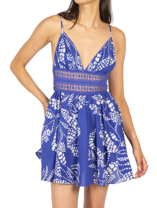 Emilie Mini Dress, Blue Austral