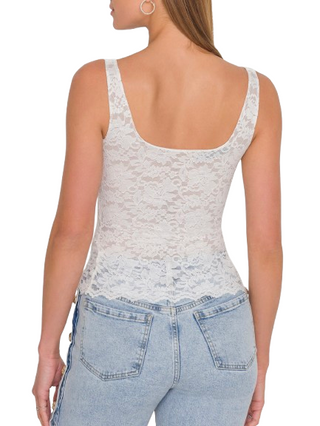 Juliett Lace Tank, White