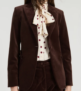 Brown Velvet Blazer