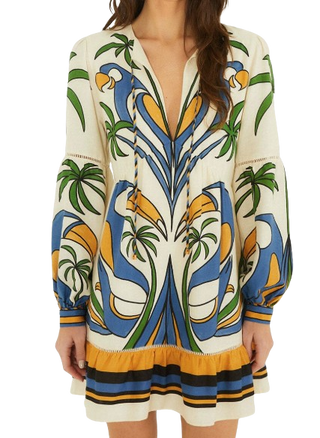 Tropical Graphic Mini Dress