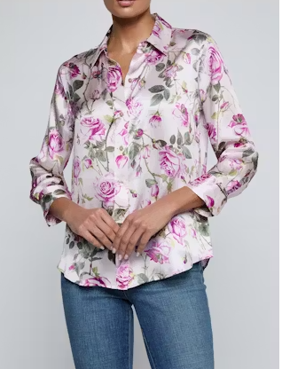 Dani Blouse, Floral Rose
