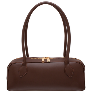 Smooth Chic Shoulder Bag, Brown