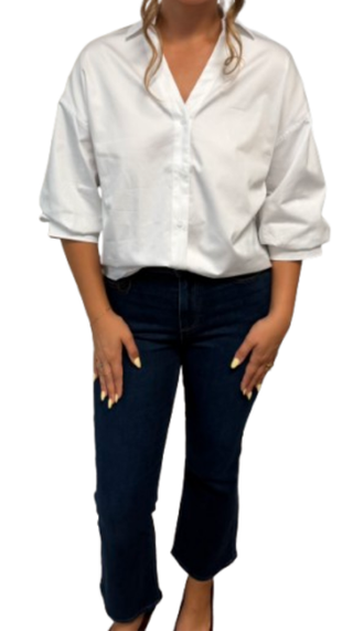 Tamara Sateen Shirt, White