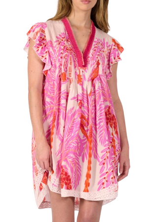 Sasha Mini Dress, Pink Palmrott