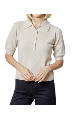 Cashmere Puff Sleeve, Beige