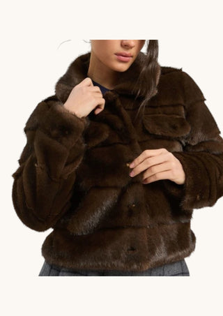 Brown Faux Fur Jacket