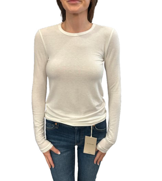 Crewneck L/S Tee, White