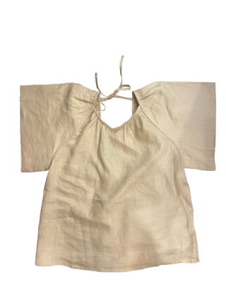 Tie Back Linen Top