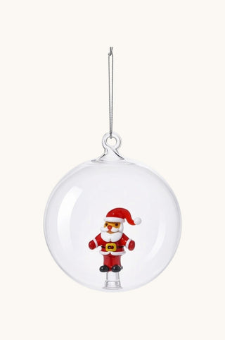 Santa Glass Ornament