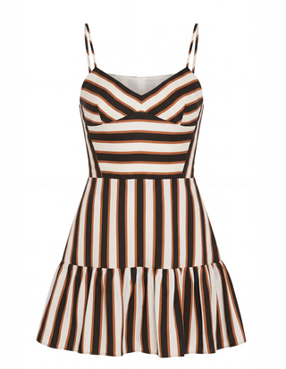 Spencer Romper, Ivory/Cocoa