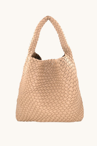 Woven Tote Bag, Beige