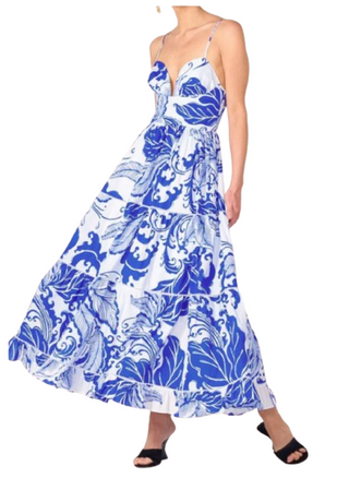 Milena Long Dress, Blue Reef