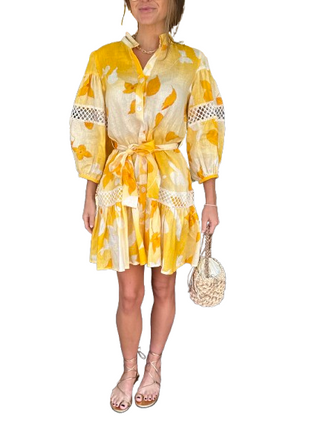 Nolia Shirt Dress, Yellow