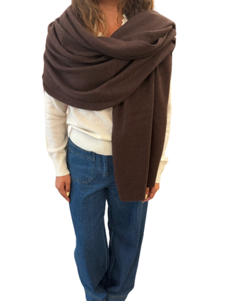 Cashmere Travel Wrap - Coffee Bean
