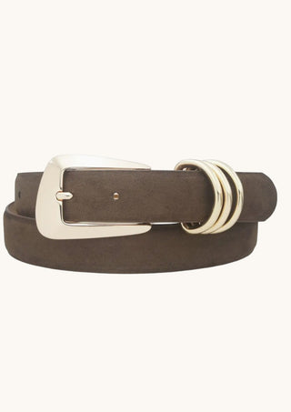 Triple D Loop Belt, Dark Brown