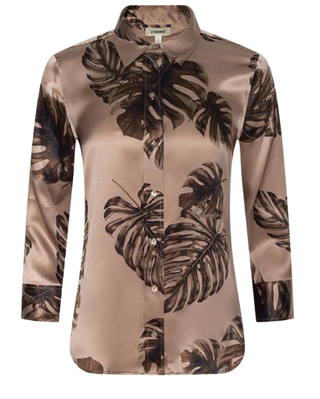 Dani Blouse, Hazelnut Palms