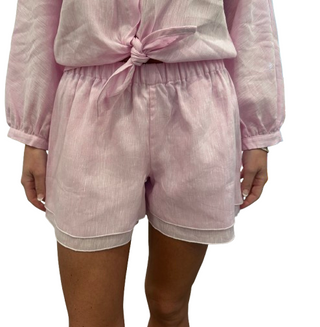 Priscilla Linen Short, Rosa