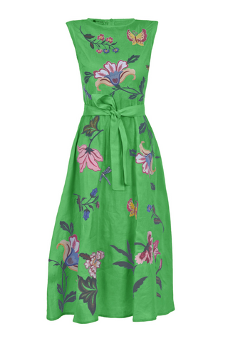 Gloriosa Midi Dress, Kelly Green