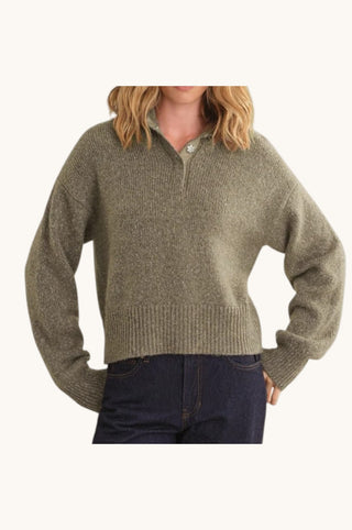 Boxy Snap Front Henley