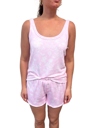 Peachy Floral Tank PJ Set