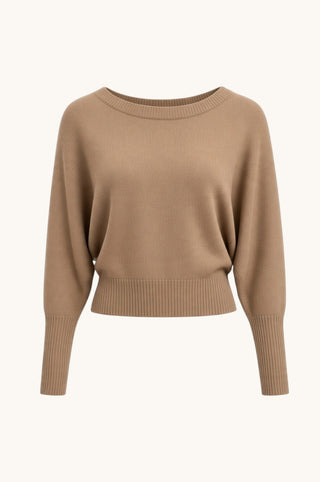 Cuffed Sleeve Sweater, Caramelo