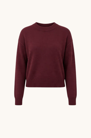Crew Neck Sweater, Wine