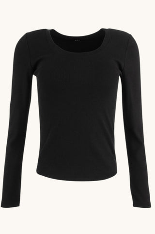 Sarah Rib-Knit Pull Over Top
