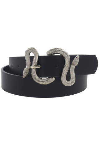 Black Snake Buckle Belt