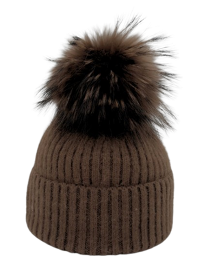 Angora/Wool Hat, Mocha