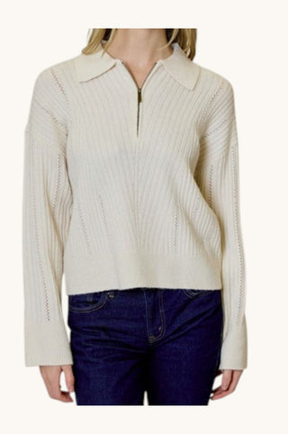 Half Zip Collared Sweater