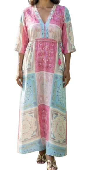 Diana Dress, Pink Muti