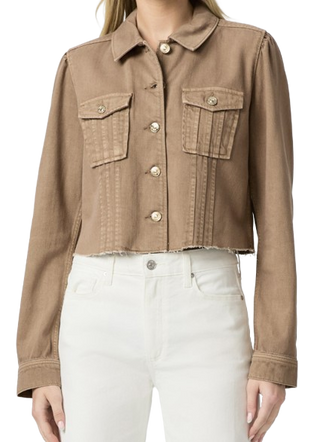 Cropped Pacey Jacket W/ Raw Hem - Vintage Canewood