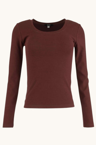 Sarah Rib-Knit Pull Over Top