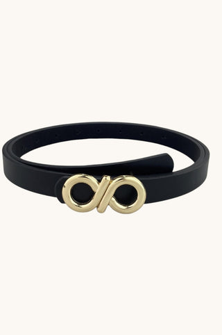 Infinity Thin Belt, Black