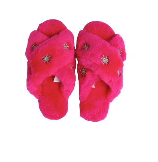 Sheepskin Slippers, Hot Pink