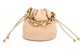 Mini Chain Pouch, Beige
