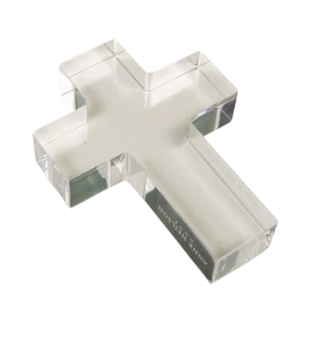 Clear Acrylic Cross Weight