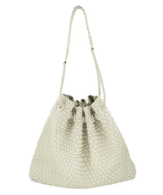 Kara Woven Bag, White