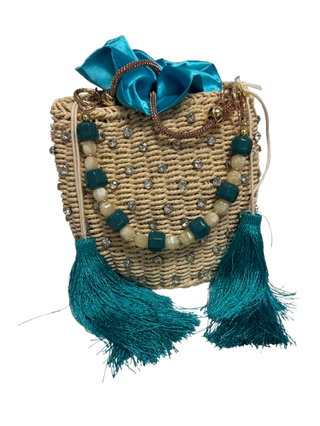 Aqua Justine Stud Bag