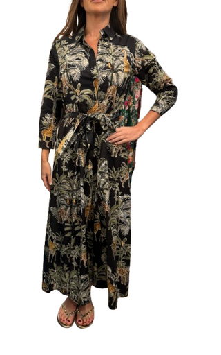 Luciana Jungle Dress, Black