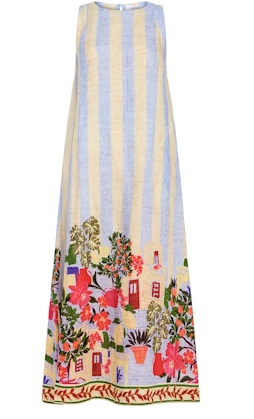 Dani Dress, Village Stripes