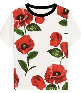 Onie Ringer Tee, Summer Poppy