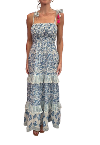 Aria Tube Maxi Dress, Ocean Fern