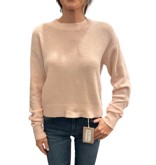 Crewneck Boxy Sweater, Blush
