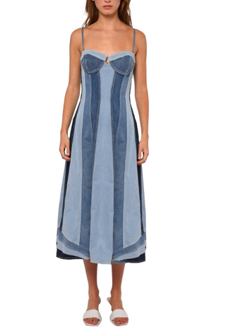 Mackenzie Denim Dress, Paneled Denim