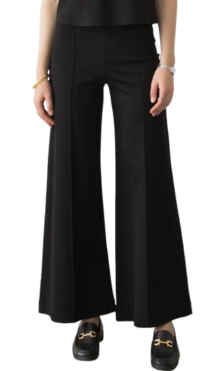 Ponte Knit Standard Wide Leg Pant
