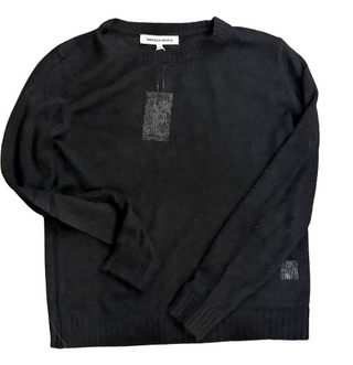 Sheer Mohair Crew, Black