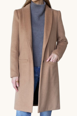 Tailored Coat - Camel Wool Cashmere