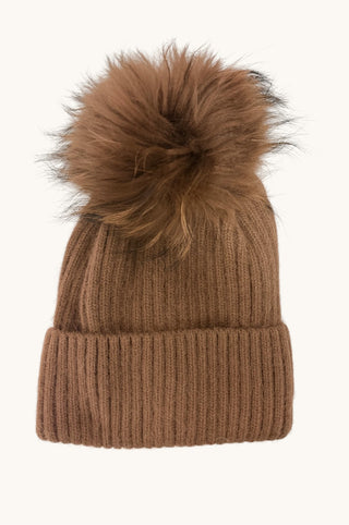 Wool Blend Hat, Brown